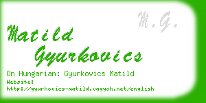 matild gyurkovics business card